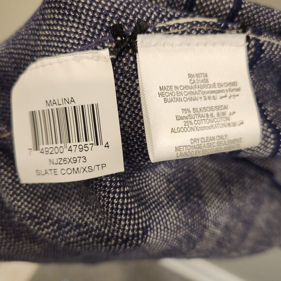 BCBGMaxAzria Sweater Dress Slate Combo Malina Zigzag Western Tribal - Size XS - Picture 7 of 8